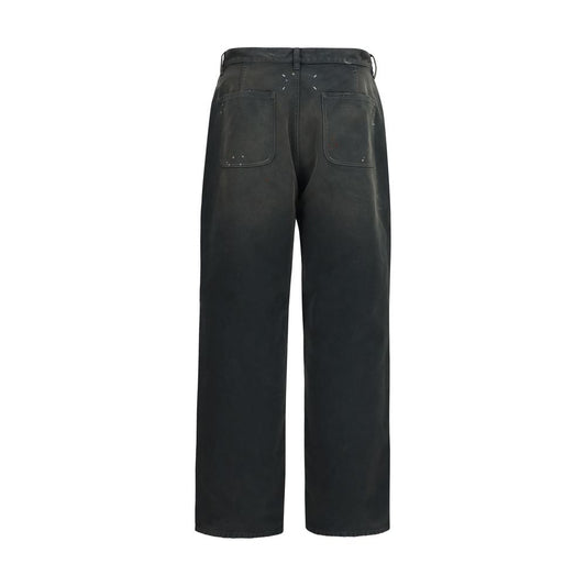 Gray Cotton Casual Pants