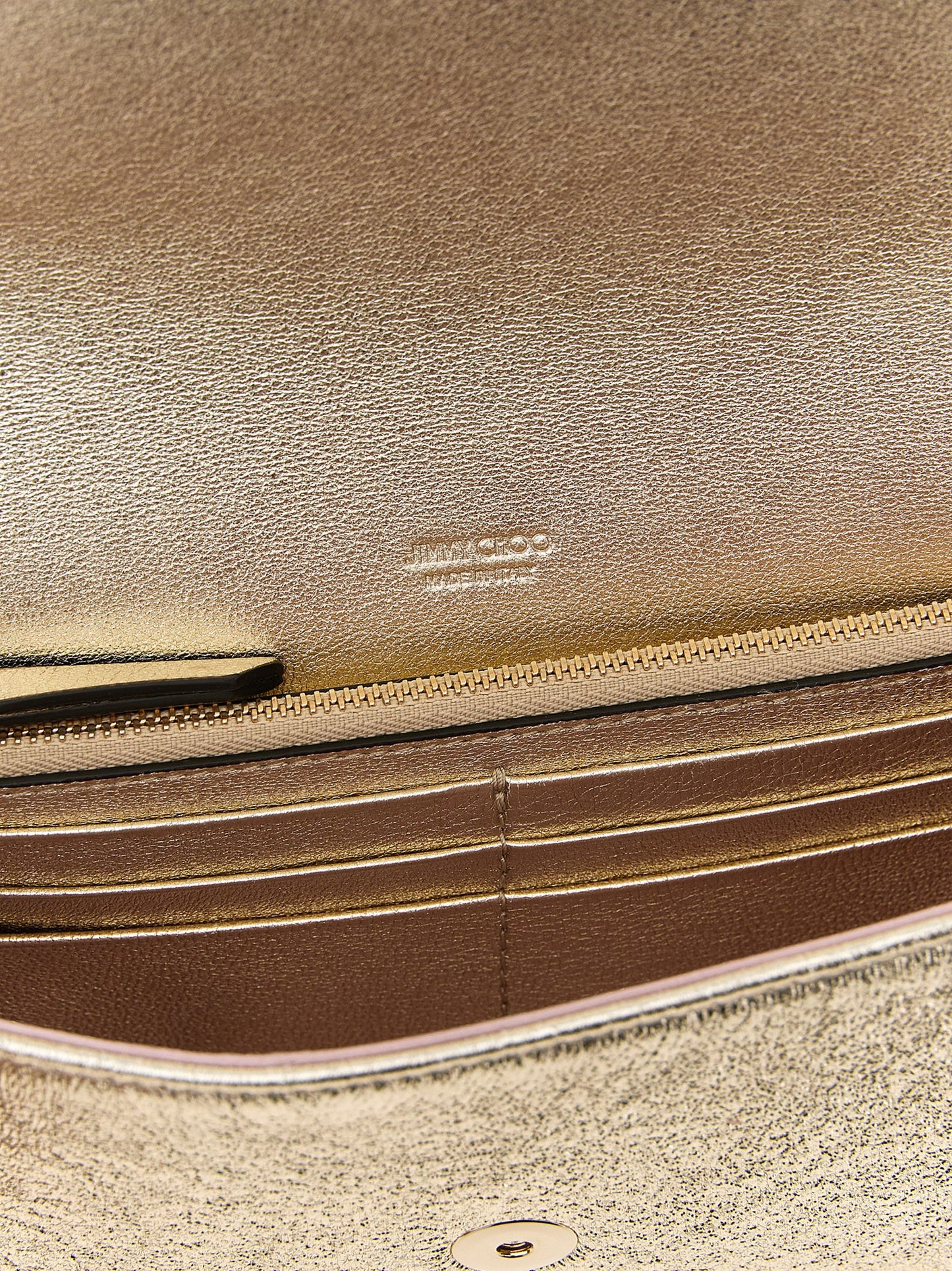 Gold Lamb Leather Clutch Bag