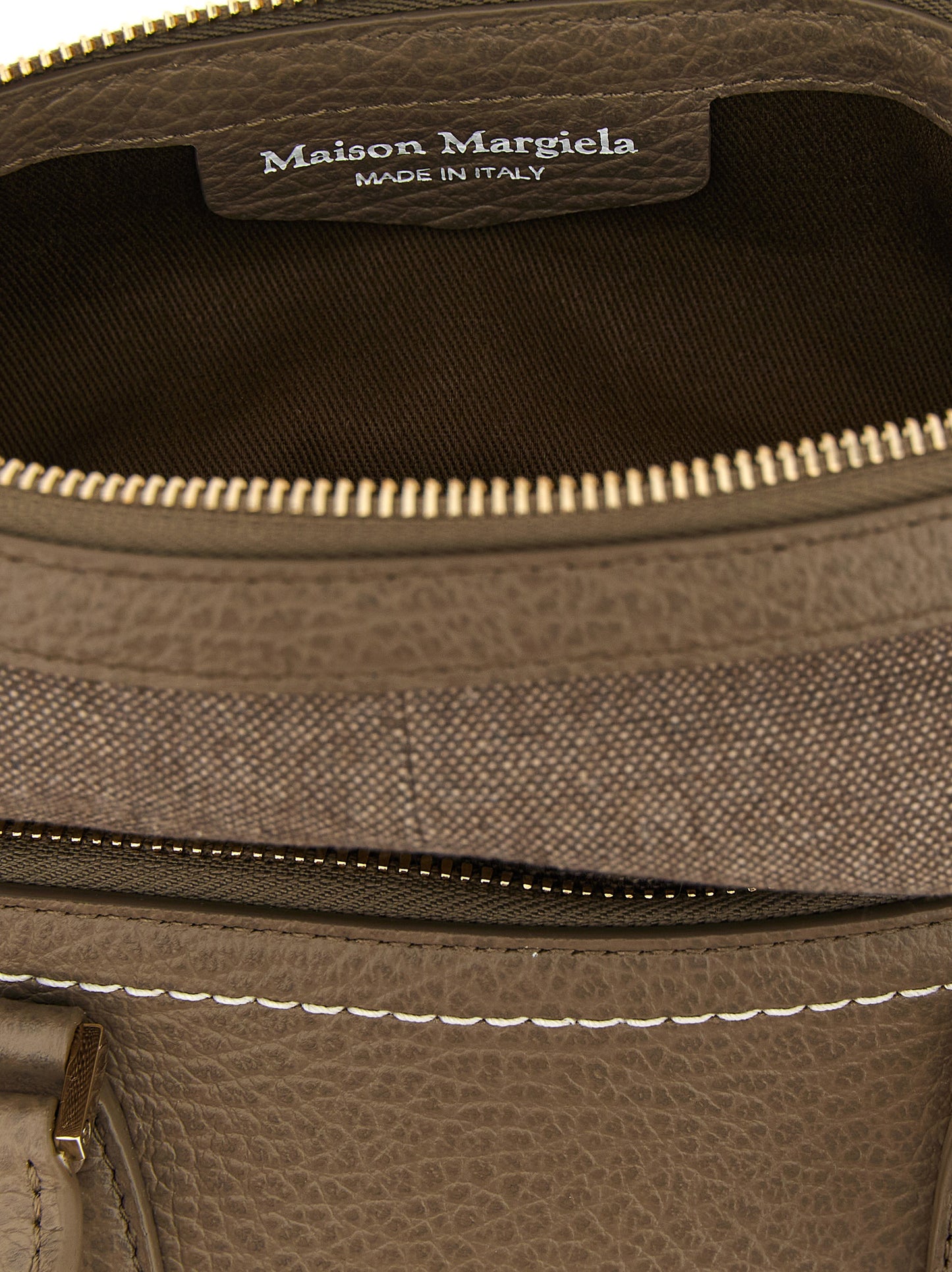Gray Calfskin Shoulder Bag