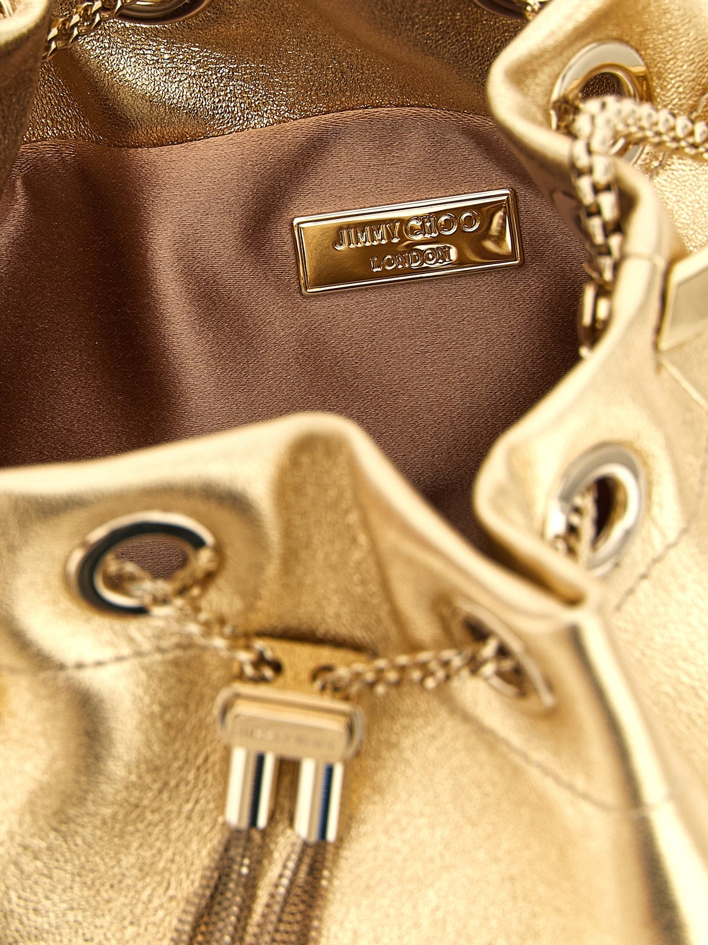 Gold Lamb Leather Handbag