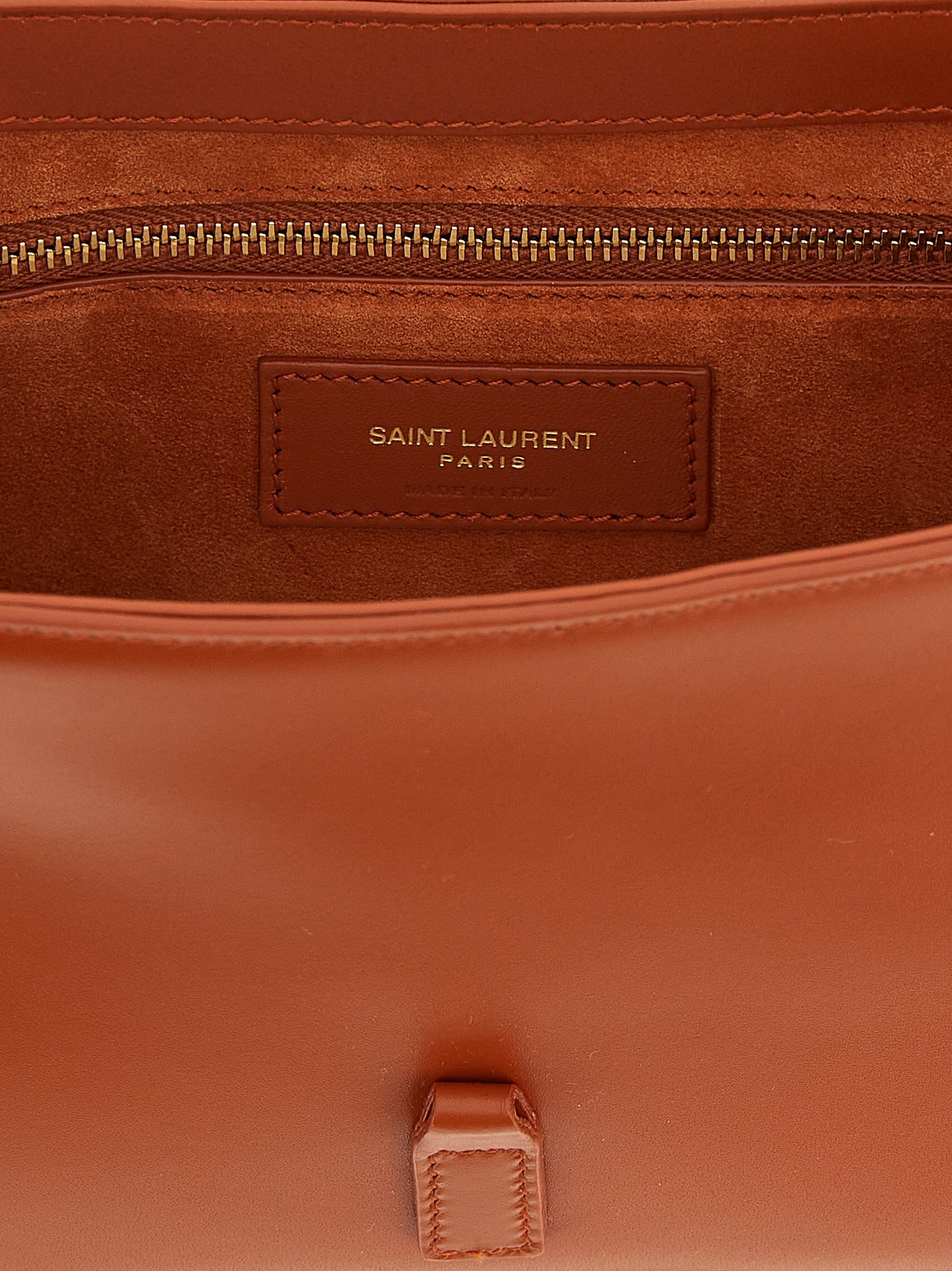 Orange Calfskin Shoulder Bag