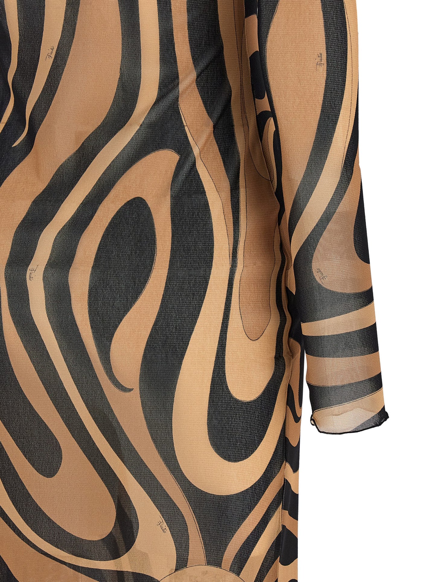Multicolor Polyamide Long Dress