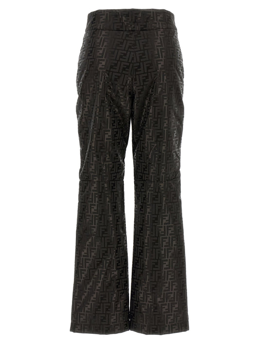 Brown Cotton Athletic Pants