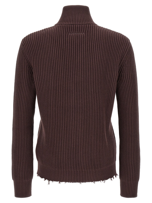 Brown Cotton Cardigan