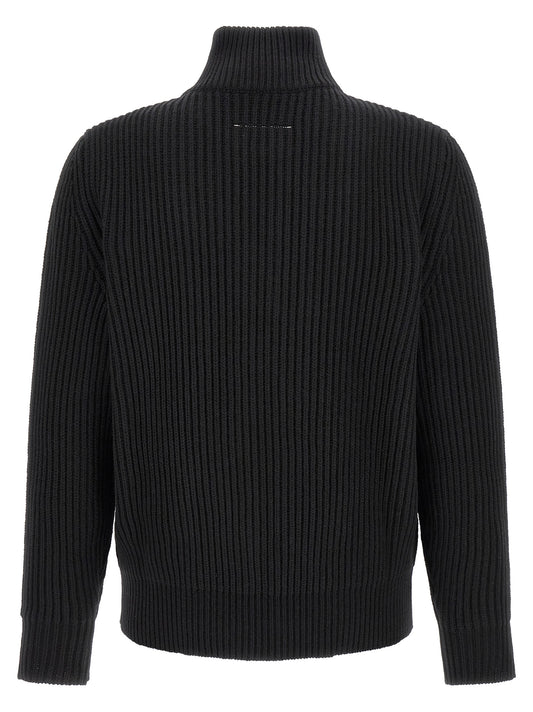 Black Wool Full-Length Jacket