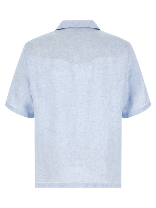 Blue Linen Blouse