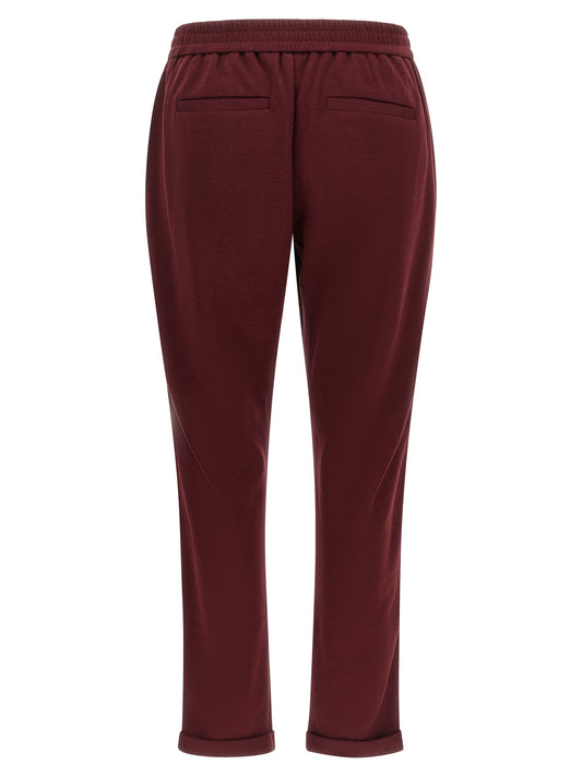 Bordeaux Cotton Joggers (Workout Pants)