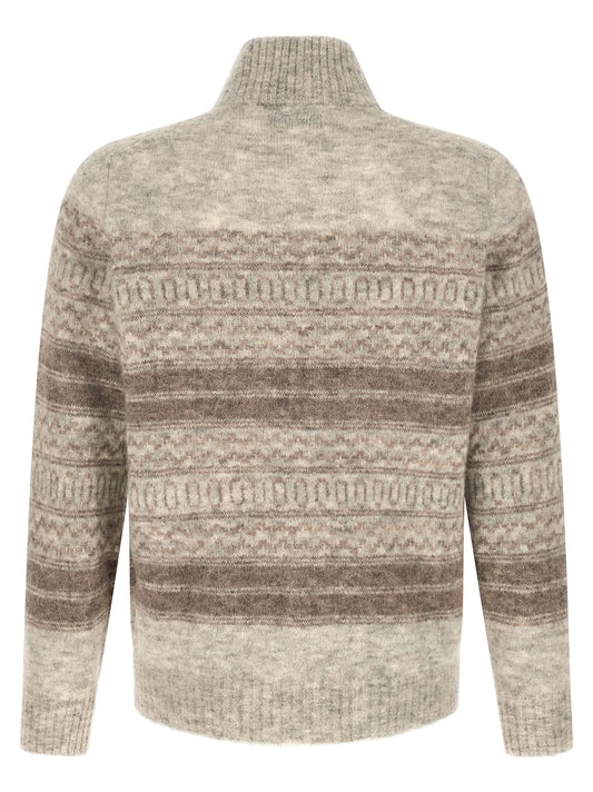 Beige Alpaca Leather Cardigan