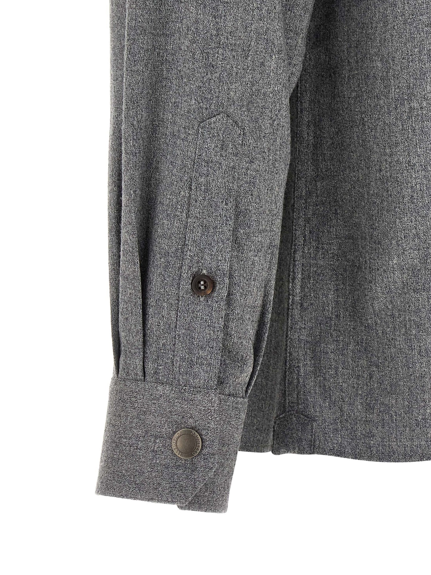 Gray Virgin Wool Blouse