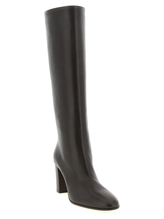 Brown Calfskin Over The Knee