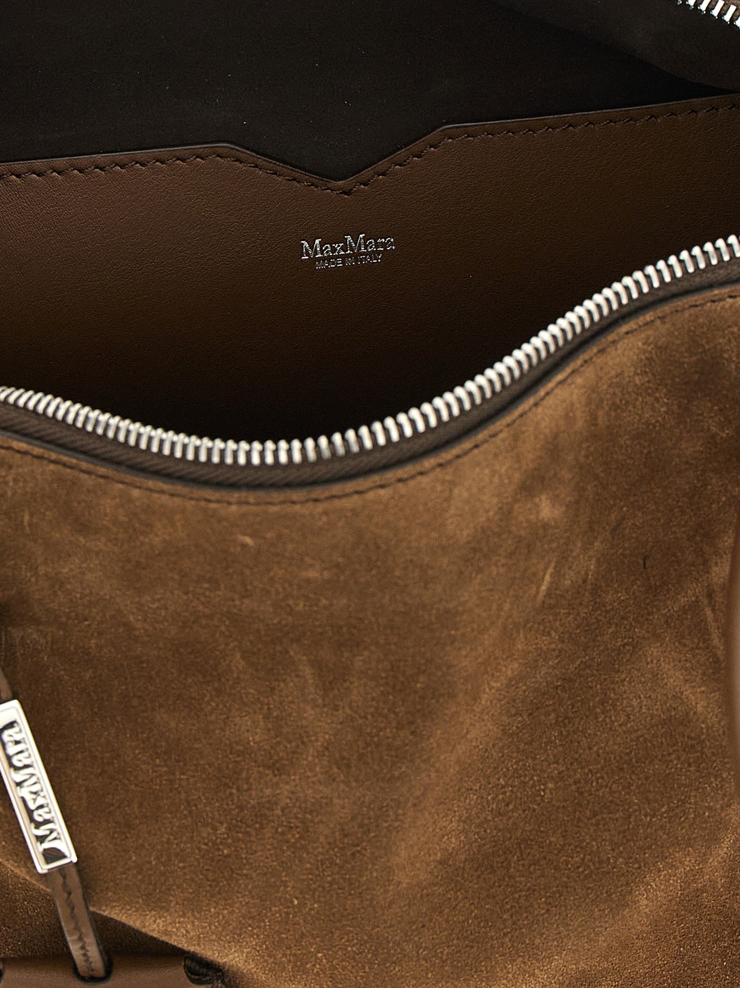 Brown Calfskin Shoulder Bag