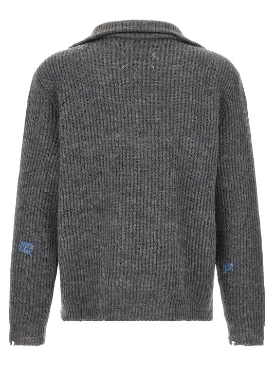 Gray Linen Cardigan