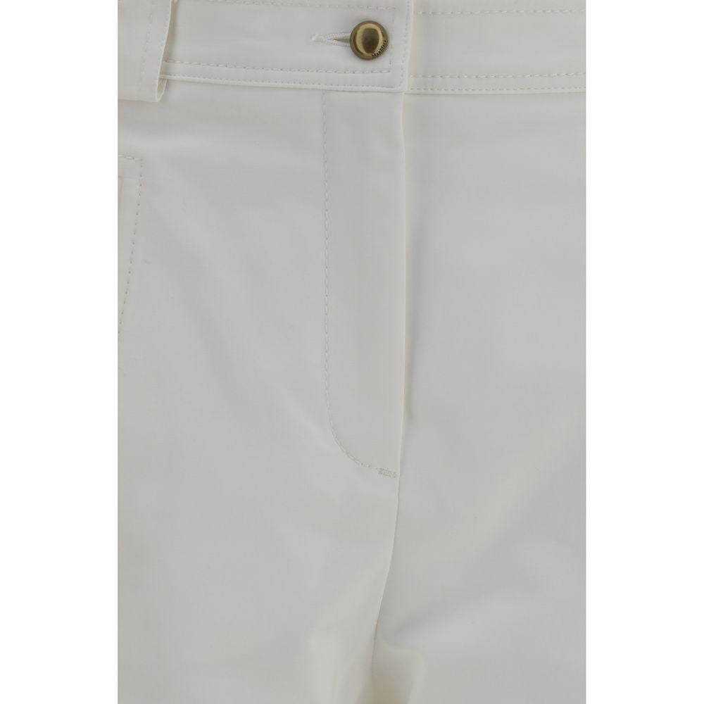 White Cotton Cropped Pants
