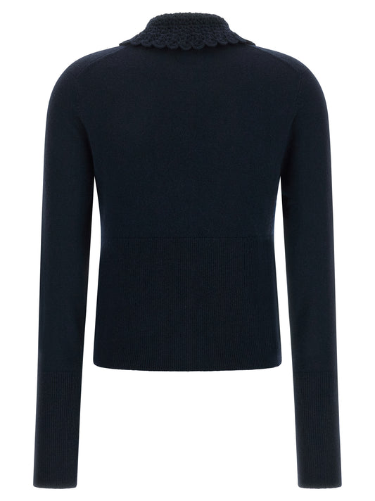 Blue Wool Cardigan
