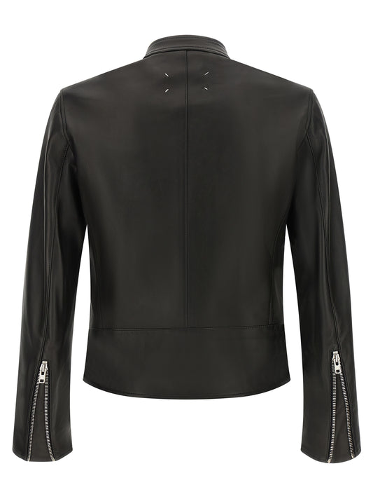 Black Lamb Leather Leather Jacket