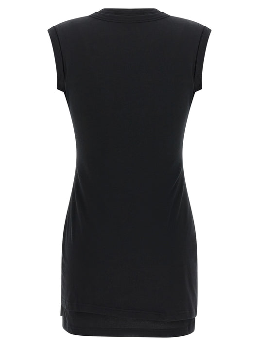 Black Cotton Short Dress