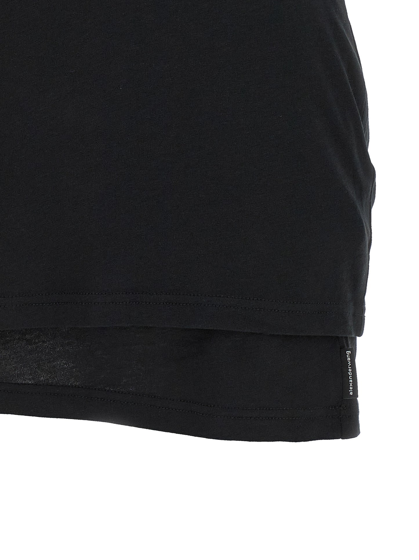Black Cotton Short Dress