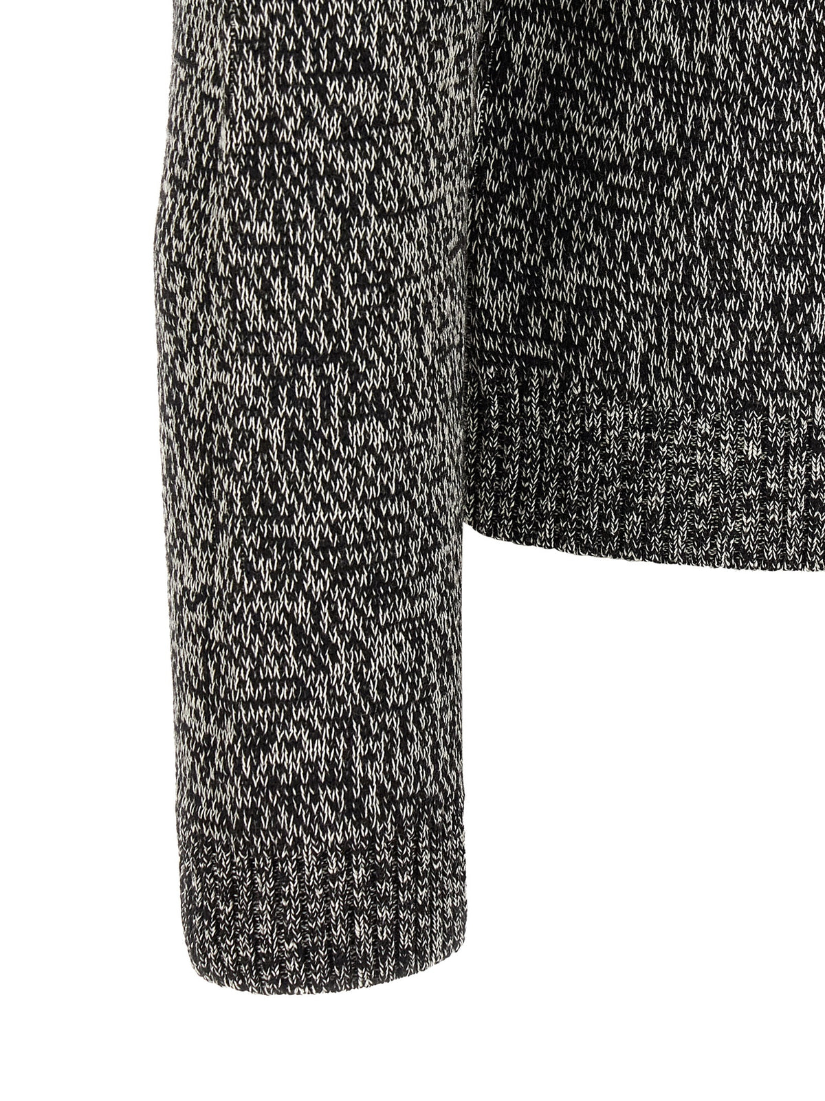 Bicolor Virgin Wool Cardigan