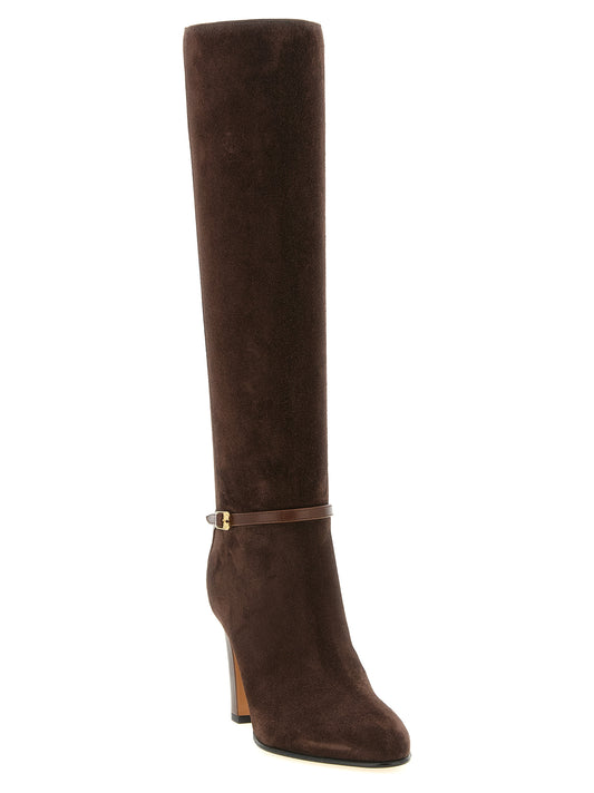 Brown Calfskin Over The Knee