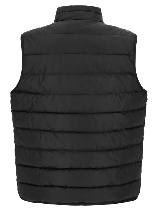 Black Polyester Sleeveless Jacket