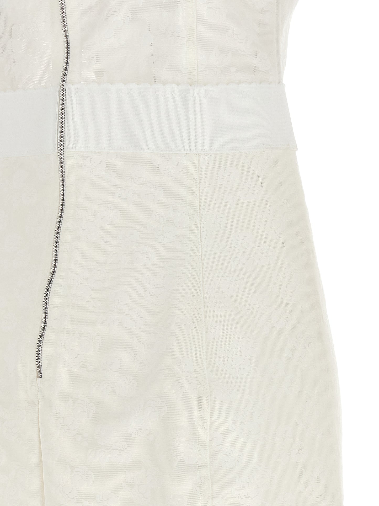 White Polyamide Midi Dress