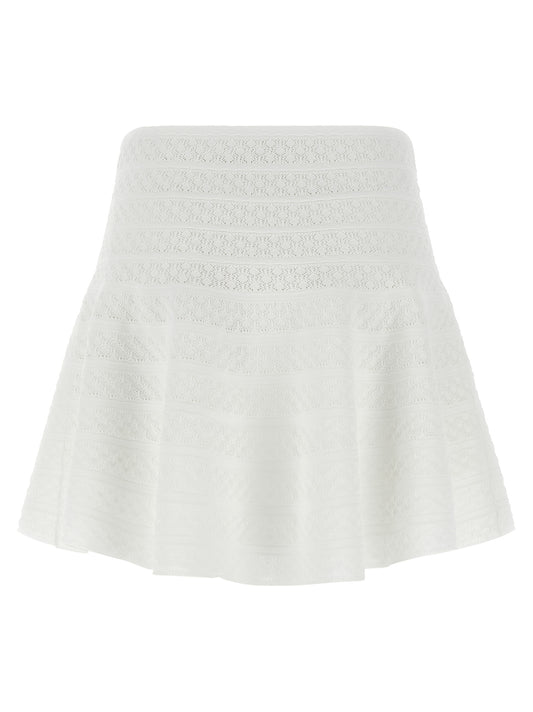 White Viscose Long Skirt