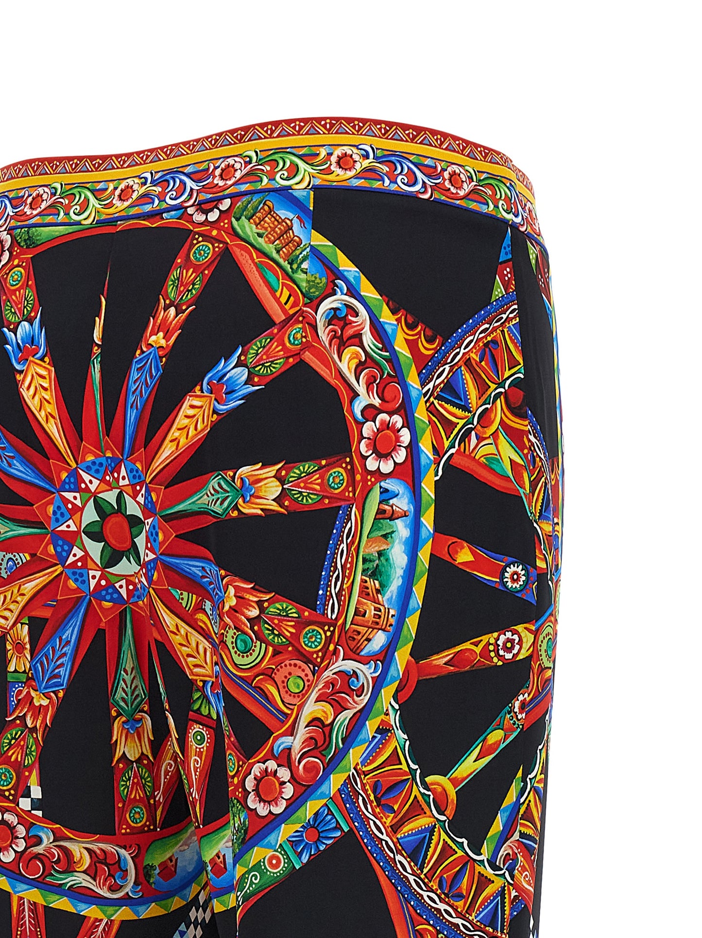 Multicolor Silk Flared Pants