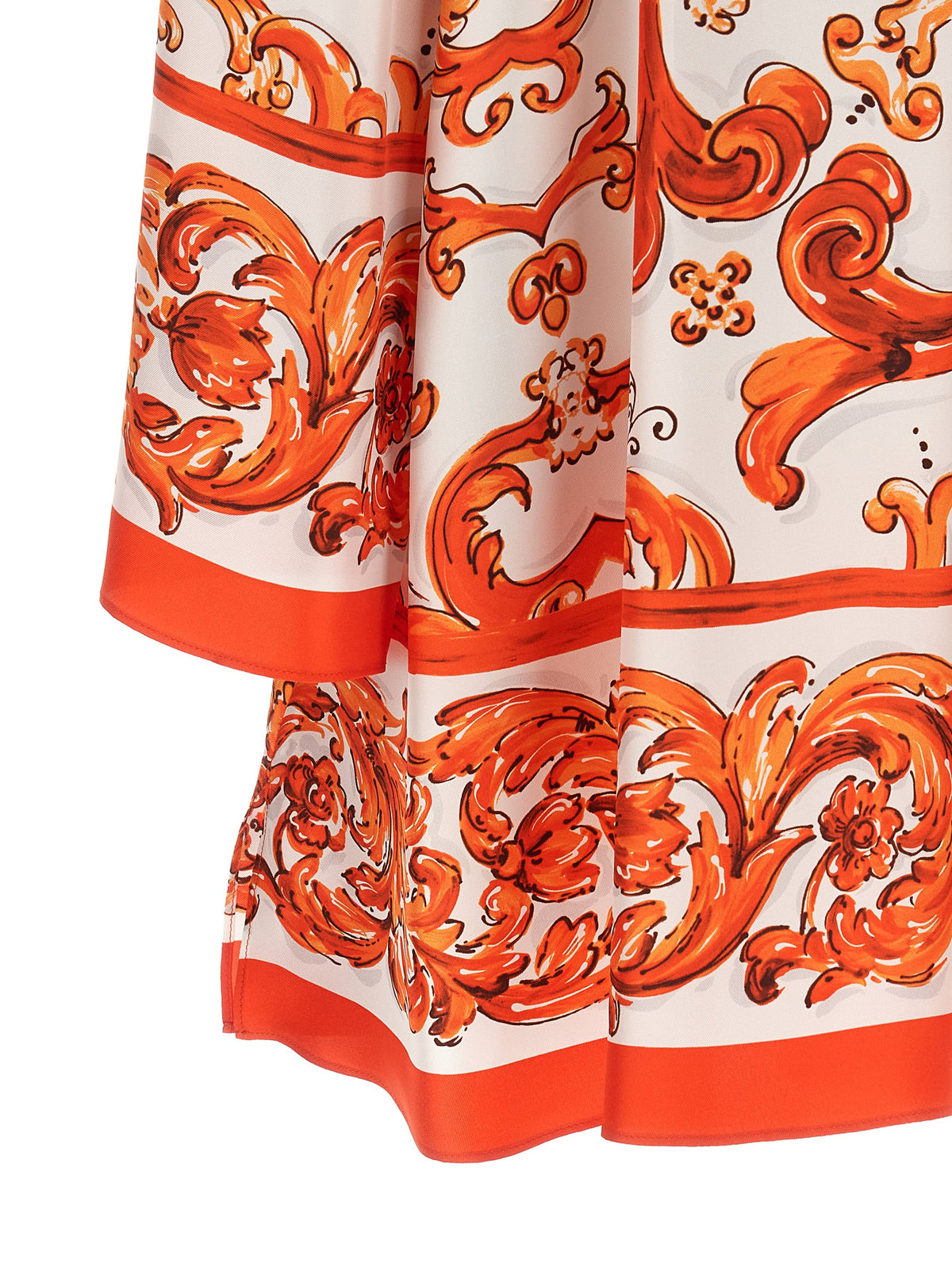 Orange Silk Short Dress