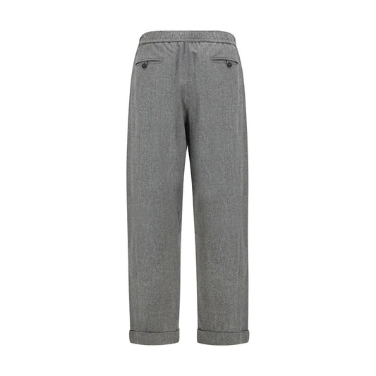 Gray Wool Oves Aries Casual Pants