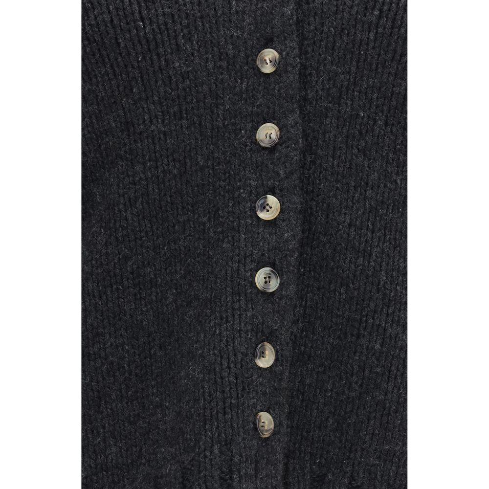 Gray Cashmere Cardigan