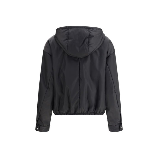 Black Recycled Polyamide Shell Jacket