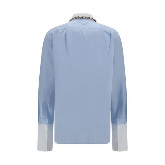 Blue Cotton Dress Shirt