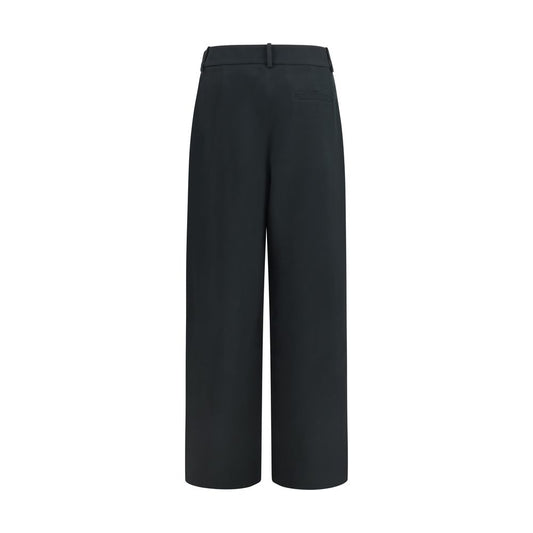 Black Silk Casual Pants