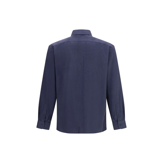 Blue Cotton Dress Shirt