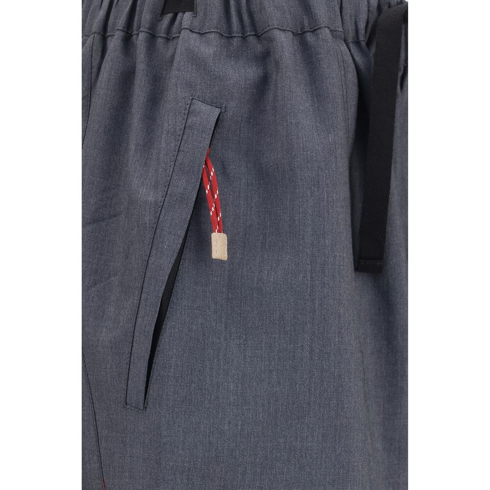 Gray Wool Oves Aries Casual Pants