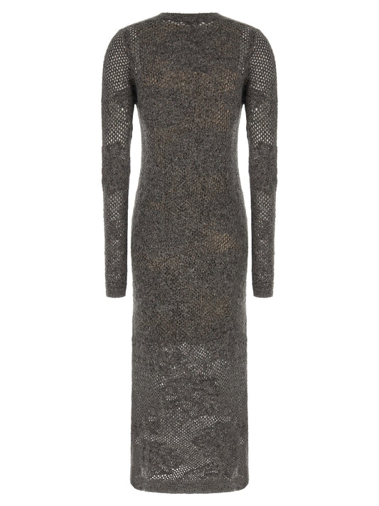 Gray Nylon Casual Dress