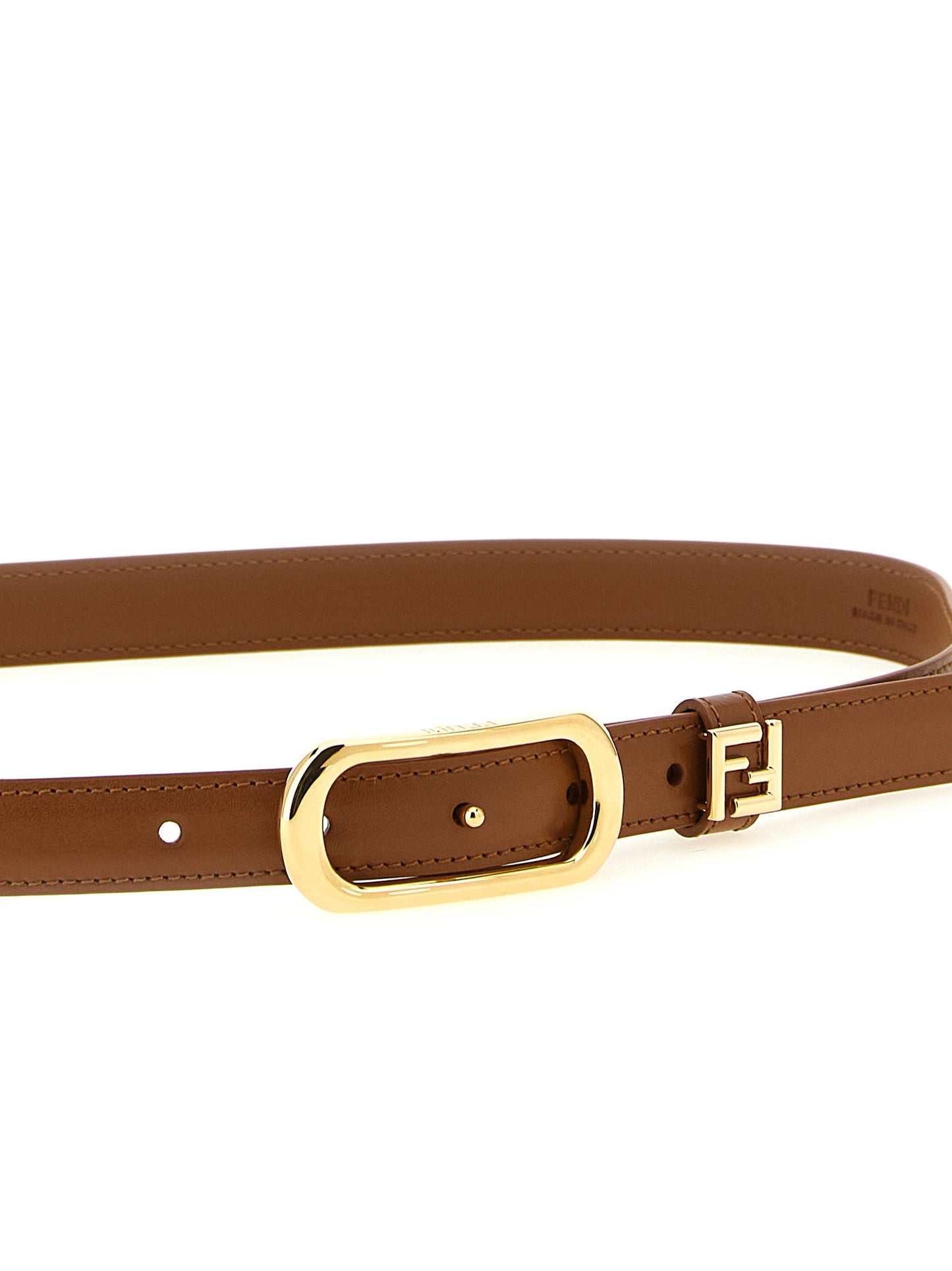 Brown Calfskin Regular Belt