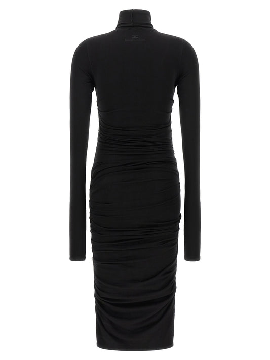 Black Lycra Midi Dress