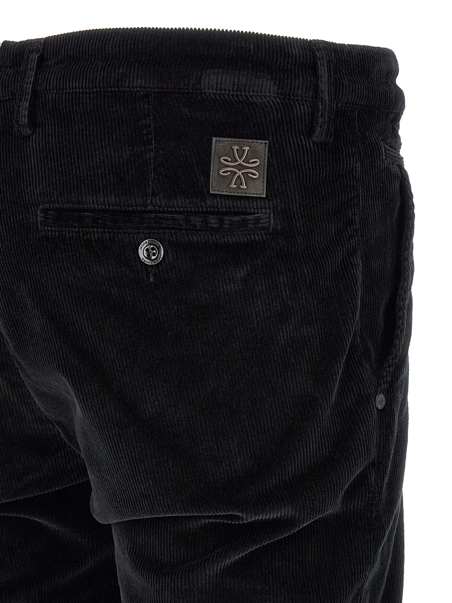 Black Cotton Chino Pants