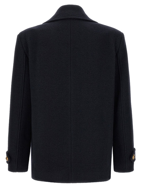 Blue Virgin Wool Coat