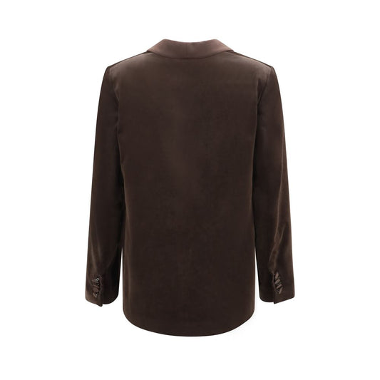Brown Cotton Blazer