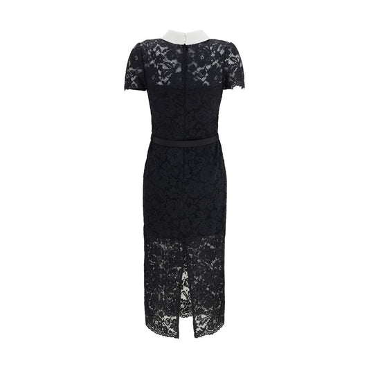 Black Polyester Casual Dress
