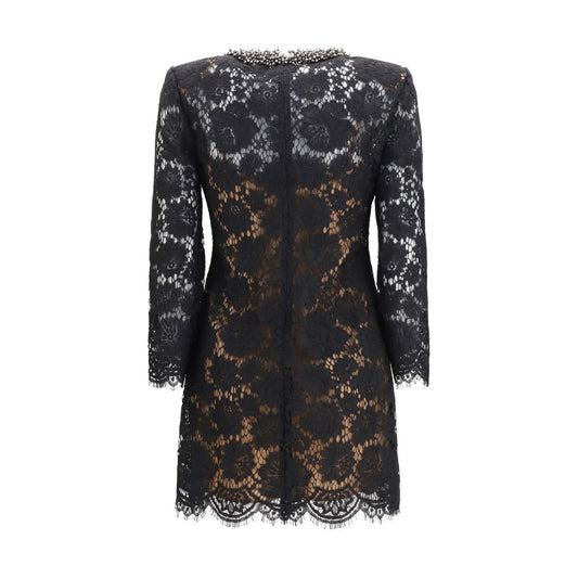 Black Polyamide Cocktail Dress