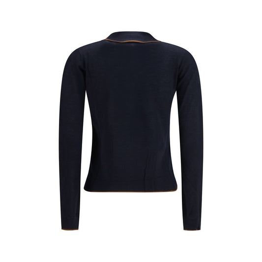 Blue Silk Cardigan