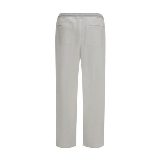 White Cotton Casual Pants