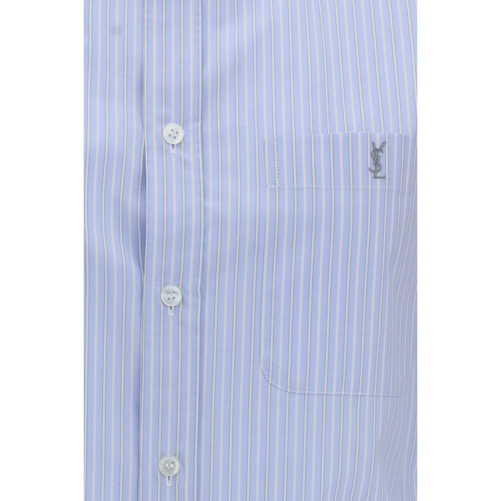 Blue Cotton Pattern Shirt