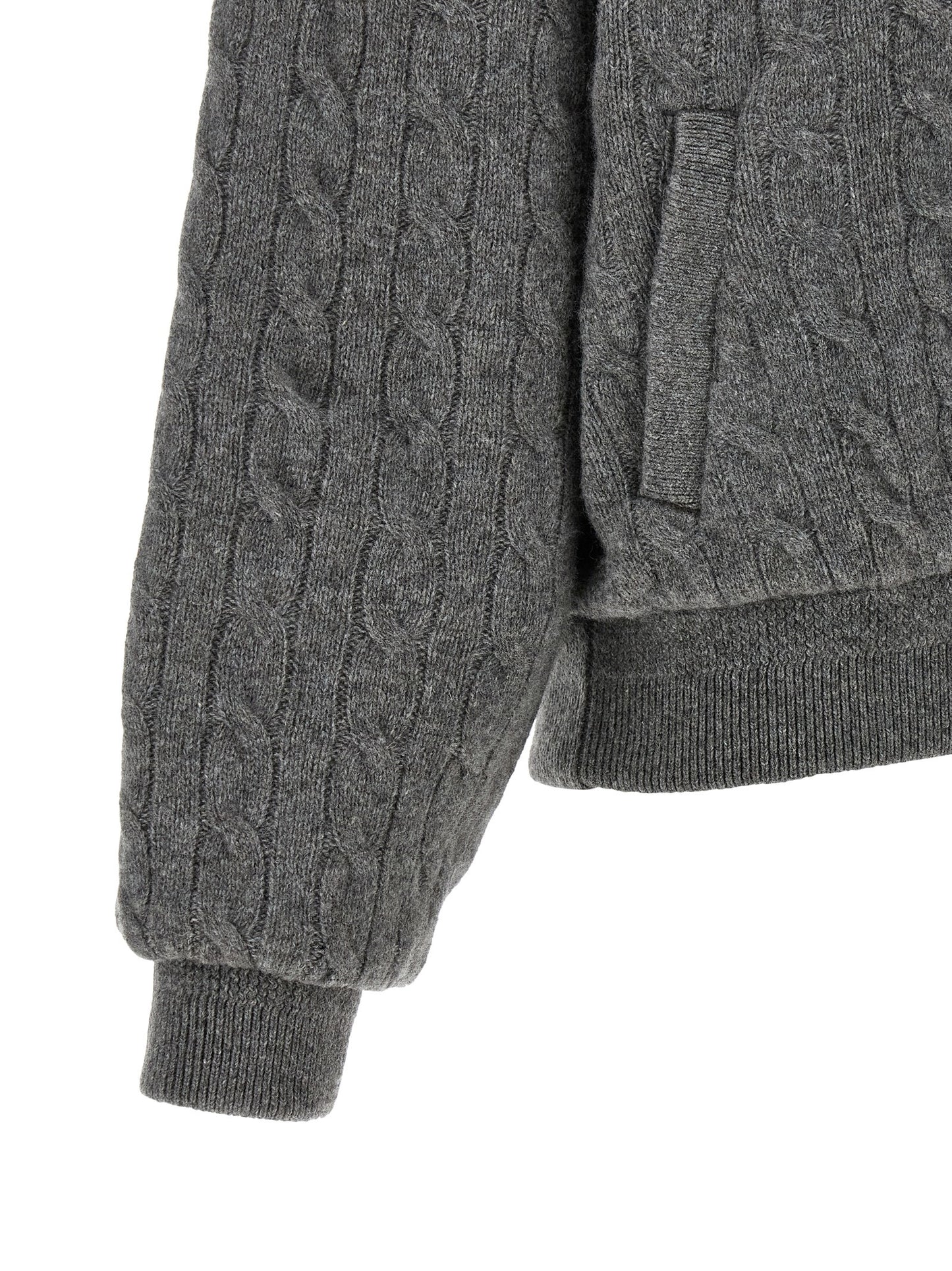 Gray Wool Bomber