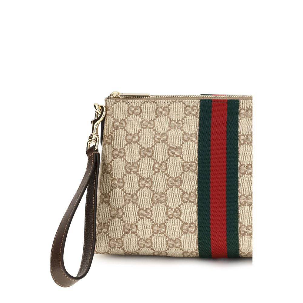 Beige Fabric Handbag