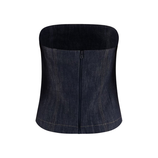 Blue Cotton Bodysuit