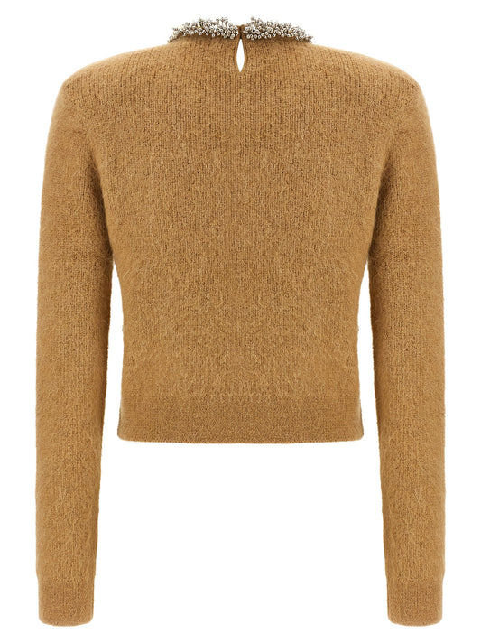 Brown Polyester Cardigan
